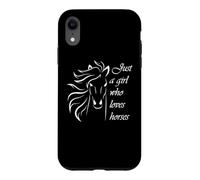 Carcasa para iPhone XR Womens Kids Just A Girl Who Loves Horses