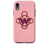 Carcasa para iPhone XR Wonder Woman Movie Pink Logo with Golden Lasso Details