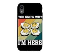 Carcasa para iPhone XR Ya Sabes por qué Estoy aquí Me Encanta Deviled Egg Otoño Acción de Gracias
