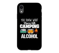 Carcasa para iPhone XR You Know What Rhymes with Camping Alcohol Lover