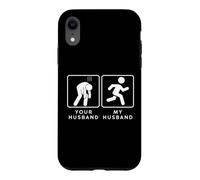 Carcasa para iPhone XR Your Husband vs. My Hubby - Funny Marathon Running Design