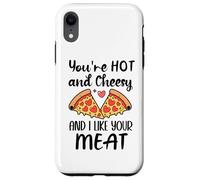 Carcasa para iPhone XR Youre Hot and Cheesy and I Like Your Meat Pizza Funny Couple