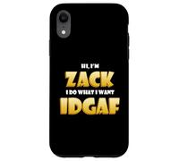 Carcasa para iPhone XR Zack Costume Idgaf Funny Meme Halloween Costume For Zachary