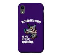 Carcasa para iPhone XR Zombiecorn Is My Spirit Animal Zombie Unicornio Halloween