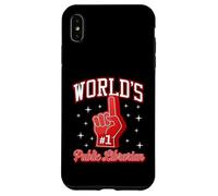 Carcasa para iPhone XS MAX #1 Public Librarian World - Gráfico de Dedos de Espuma número uno