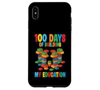 Carcasa para iPhone XS MAX 100 Días De Construir Mi Educación Construyendo Ladrillos Constructor