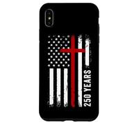 Carcasa para iPhone XS MAX 250 Years Christian Faith Cross 1776-2026 Birthday American