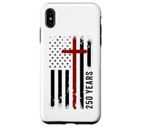 Carcasa para iPhone XS MAX 250 Years Christian Faith Cross 1776-2026 Birthday American
