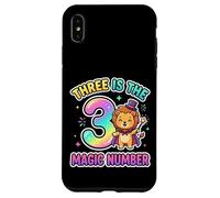 Carcasa para iPhone XS MAX 3 The Magic Number, Divertido león Lindo para su Tercer cumpleaños