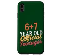 Carcasa para iPhone XS MAX 6 7 Meme Diseño de cumpleaños número 13 Ahora Soy Oficialmente un Adolescente