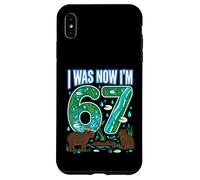 Carcasa para iPhone XS MAX 67 cumpleaños I Was 66 Now I'm 67 Capybara Funny Cute