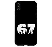 Carcasa para iPhone XS MAX 67 Flame Drip Number Bold Minimal Fire Theme Diseño Gráfico