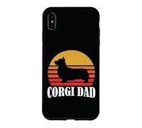 Carcasa para iPhone XS MAX 70s Retro Vintage Sunset Pembroke Welsh Corgi Dog Dad Lover