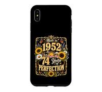 Carcasa para iPhone XS MAX 74 Year Old Made in 1952 Floral Sunflower 74th Bday Women