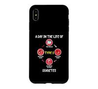 Carcasa para iPhone XS MAX A Day In The Life of Type 1 Diabetes Awareness Diabetic Gift