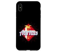 Carcasa para iPhone XS MAX Aarhus Ciudad Dinamarca Gaviota Vintage Bandera Recuerdo