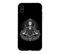 Carcasa para iPhone XS MAX Abraham Lincoln meditando en posición de Loto Zen