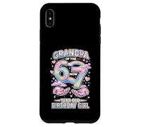 Carcasa para iPhone XS MAX Abuelo 67 Cumpleaños 7 Años Acuarela Pastel Arco Iris