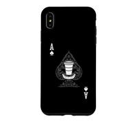 Carcasa para iPhone XS MAX Ace of Cups Tarot Café Barista Jugando a Las Cartas Latte