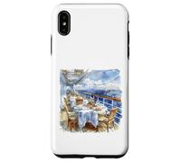 Carcasa para iPhone XS MAX Acuarela Cubierta de Crucero Comedor Vista del Velero
