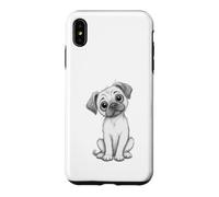 Carcasa para iPhone XS MAX Adorable Perro Carlino Cachorro Bosquejo Lindo Perro Animal ilustración