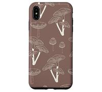 Carcasa para iPhone XS MAX Aesthetic Cottagecore Vintage Mushroom Garden Brown