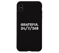 Carcasa para iPhone XS MAX Agradecido 24.7.365 Gratitud Agradecido Acción de Gracias Gracias Alegría