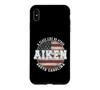 Carcasa para iPhone XS MAX Aiken Carolina del Sur, Bandera Americana Vintage