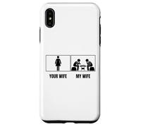 Carcasa para iPhone XS MAX Ajedrez Jugador Tu Esposa Mi Esposa Esposo Divertido Ajedrez