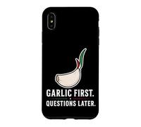 Carcasa para iPhone XS MAX Ajo Primeras Preguntas más Tarde Divertido Amante de la Comida Italiana