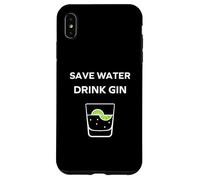 Carcasa para iPhone XS MAX Alcohol Gin Funny Drinking Save Water Drink Gin