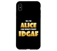 Carcasa para iPhone XS MAX Alice Joke Idgaf Meme Funny Halloween Costume For Alices