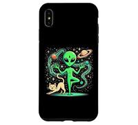 Carcasa para iPhone XS MAX Alien Haciendo un Yoga - Yoga Pose - Espacio - Plancton