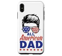 Carcasa para iPhone XS MAX All American Dad Sunglasses USA Flag 4th of July