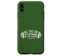 Carcasa para iPhone XS MAX All The Fat Is The Lord's Funny Christian Gym Lover Mancuerna