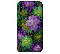 Carcasa para iPhone XS MAX Amante de Las Plantas suculentas de Cactus Verde Salvia púrpura
