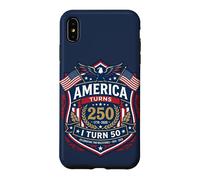 Carcasa para iPhone XS MAX America Turns 250 I Turn 50 Since 50th Birthday Emblem