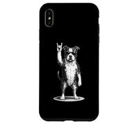 Carcasa para iPhone XS MAX American Staffordshire Terrier Rock Music Retro Vintage Dog