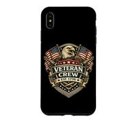 Carcasa para iPhone XS MAX American Veteran Crew EST 1776 Eagle Shield Patriotic USA