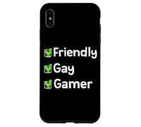 Carcasa para iPhone XS MAX Amistoso Gay Gamer LGBTQ Identidad Orgullo Inclusión Gay Jugadores