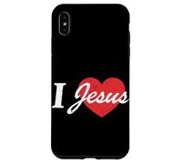Carcasa para iPhone XS MAX Amo a Jesús Fe Cristiana Adoración Bautismo Iglesia Religión