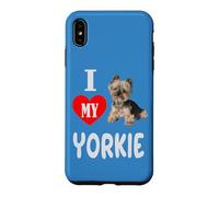Carcasa para iPhone XS MAX Amo a mi Perro pequeño Yorkie Yorkshire Terrier Amante de los Animales