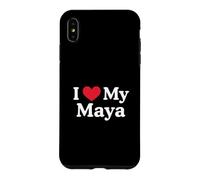 Carcasa para iPhone XS MAX Amo mi corazón Maya, Maya, Amo a Maya