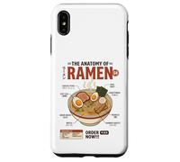 Carcasa para iPhone XS MAX Anatomía del Ramen Comida Japonesa Retro Gastronomía Estética
