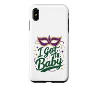 Carcasa para iPhone XS MAX Anuncio de Embarazo I Got The Baby Revelar Mardi Gras