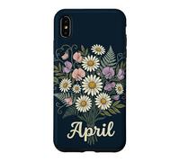 Carcasa para iPhone XS MAX April Birth Flower Daisy & Sweet Pea Birthday