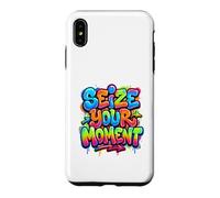 Carcasa para iPhone XS MAX Aprovecha tu Momento Retro Estética Vibrante