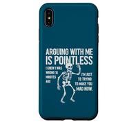 Carcasa para iPhone XS MAX Argumentar es inútil Humor de Esqueleto sarcástico Divertido