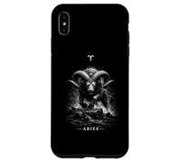 Carcasa para iPhone XS MAX Aries Zodiac a Ram Símbolo para Astrología Oscura