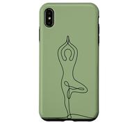 Carcasa para iPhone XS MAX Arte Minimalista de línea de Yoga Pose Yoga - Matcha Green
